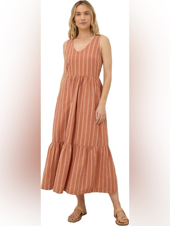 Pact Dresses & Skirts - PACT | Linen Canopy Tank Dress Organic Cotton Fair Trade | Sz L Hermosa Stripe